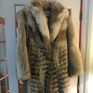 Genuine Full Length Coyote Fur Coat